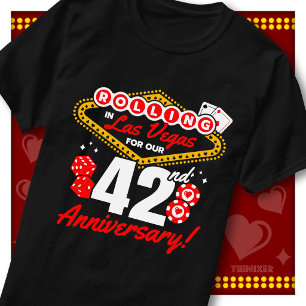 Rolling In Las Vegas 42. Jubiläums-Paartrip T-Shirt