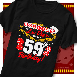 Rolling In Las Vegas 59. Geburtstags-Casino-Party T-Shirt