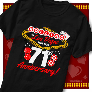Rolling In Las Vegas 71. Hochzeitstag-Paarreise T-Shirt