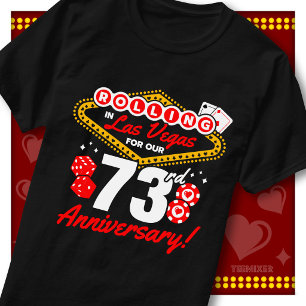 Rolling In Las Vegas 73. Jubiläums-Paarreise T-Shirt
