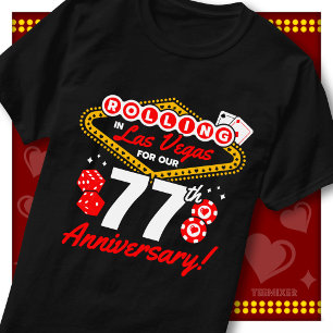Rolling In Las Vegas 77. Jubiläums-Paarreise T-Shirt
