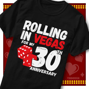 Rolling In Vegas 30. Jubiläum Lustiges Paar T-Shirt