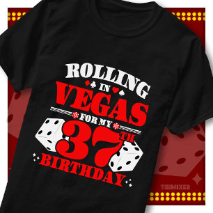 Rolling In Vegas 37. Geburtstags-Casino-Würfel-Par T-Shirt