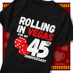 Rolling In Vegas 45. Geburtstag Lustiges Paar T-Shirt