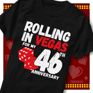 Rolling In Vegas 46. Hochzeitstag Lustiges Paar T-Shirt
