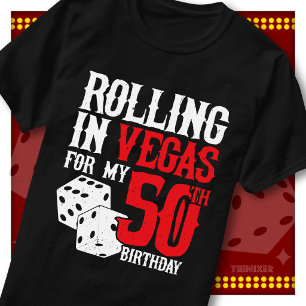 Rolling in Vegas 50. Geburtstags-Würfelparty-Trupp T-Shirt