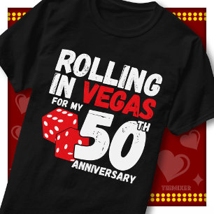 Rolling In Vegas 50. Jubiläum Lustiges Paar T-Shirt