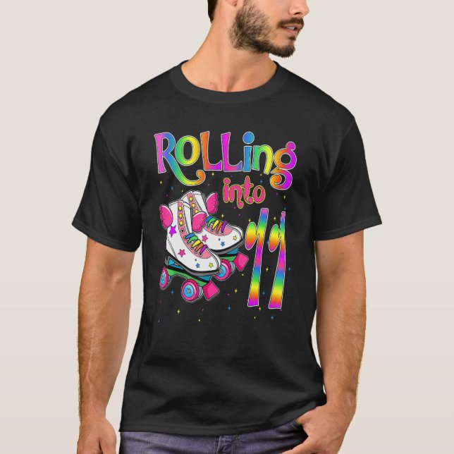 Rolling Into 11 Years Lets Roll I'm Turning 11 Rol T-Shirt (Vorderseite)
