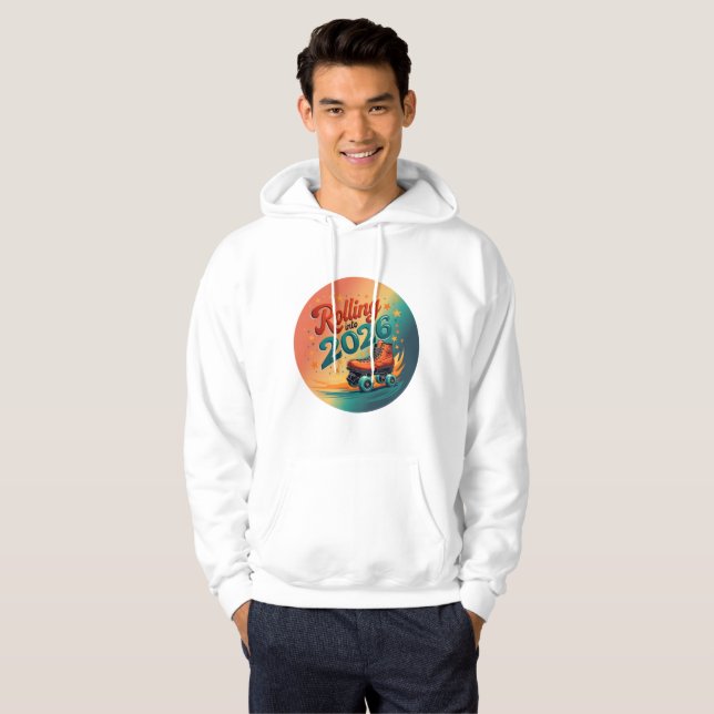Rolling Into 2026 Retro Skate Hoodie (Vorne ganz)