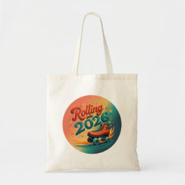 Rolling Into 2026 Retro Skate Tote Bag Tragetasche