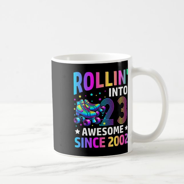 Rolling Into 23 Years Old Skates 23rd Birthday Gif Kaffeetasse (Rechts)