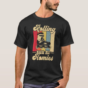 Rolling mit meiner Heimat Retro 70er 80er Roller S T-Shirt