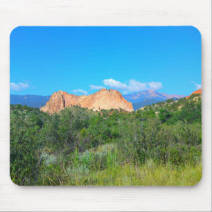 Rolling Red Rock Green Hill Mouse Pad Mousepad