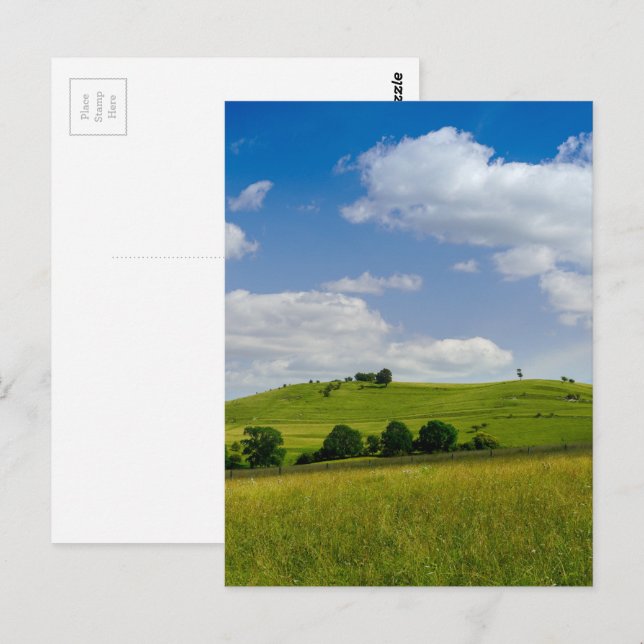 Rolling Summer Landscape Postkarte (Vorne/Hinten)