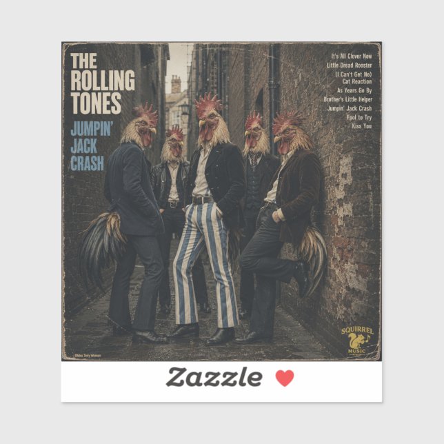 Rolling Tones: eine Parodie Aufkleber (Blatt)