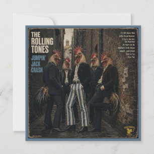 Rolling Tones: eine Parodie Mitteilungskarte