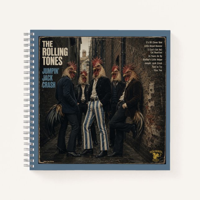 Rolling Tones: eine Parodie Notizbuch (Vorderseite)