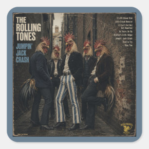 Rolling Tones: eine Parodie Quadratischer Aufkleber