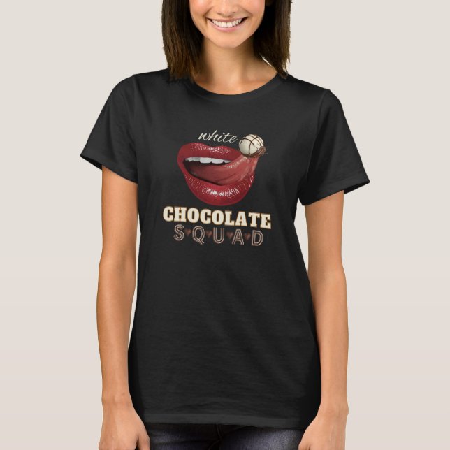 Rolling White Chocolate Chip Gourmand Tongue T-Shirt (Vorderseite)