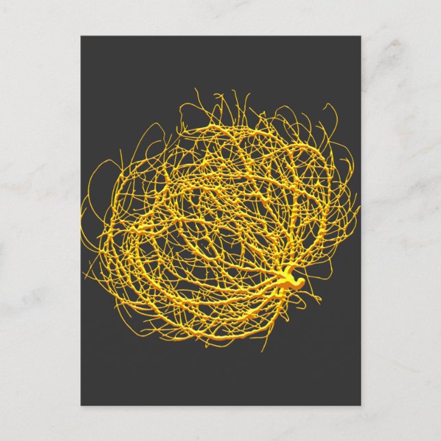 RollinGolden Tumbleweed Pflanze Originale Kunst Postkarte (Vorderseite)