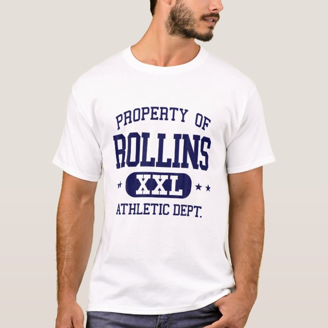 Rollins Retro Athletic Property Dept Funny T-Shirt (Vorderseite)