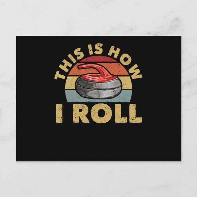 Rollkurbelspieler Fan Wintersportort Postkarte (Vorderseite)