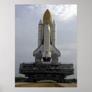 Rollout of Space Shuttle Columbia (STS-109) Poster