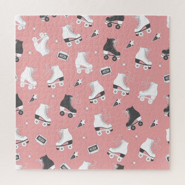 Rollschuh-Kassettenmuster. Puzzle (Vertikal)