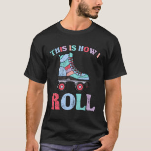 Rollschuhe Lustig Vintage Siebziger Disco Derby T-Shirt