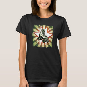 Rollschuhe Rollerblades Retro-Stil 70er T-Shirt