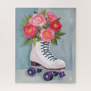 Rollschuhe Rosenstrauß Malerei Puzzle