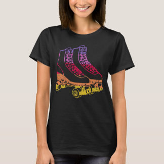 Rollschuhe Vintage Retro Disco 70er T-Shirt