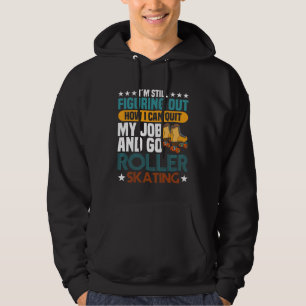 Rollschuhfahren 80er Party Disco Rollschuh Hoodie