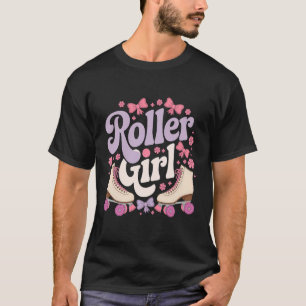 Rollschuhläufer Mädchen 70er 80er 90er Rollschuhe T-Shirt