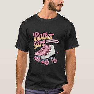 Rollschuhläufer Mädchen 70er 80er 90er Rollschuhe T-Shirt