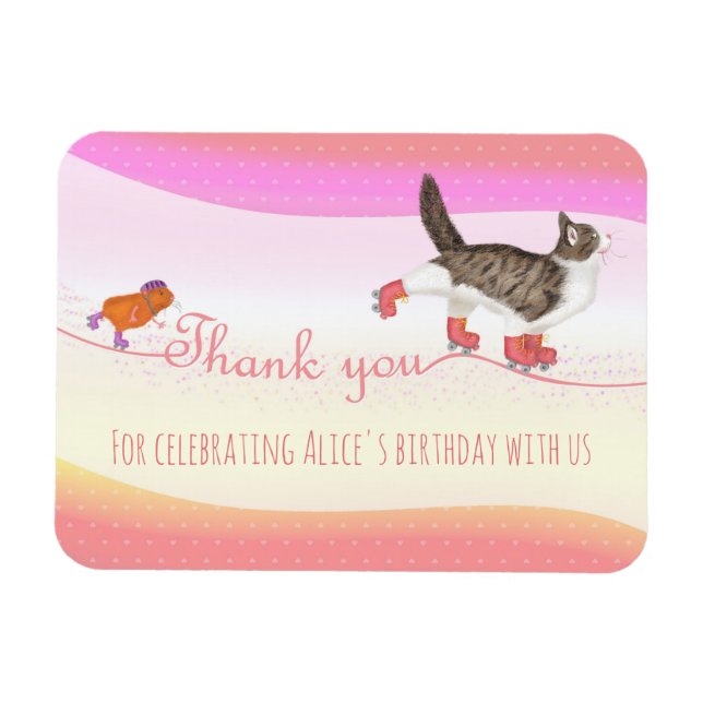 Rollschuhpferde Gastgeschenk Magnet (Horizontal)