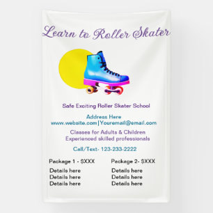 Rollschuhschule Paketpreis Geschäft f Banner