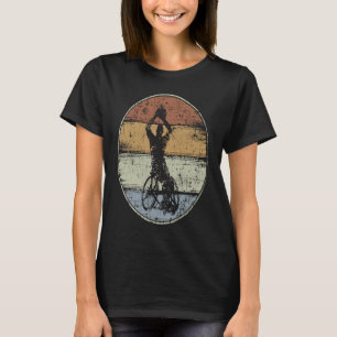 Rollstuhl Basketball Spieler Vintag Handicap Retro T-Shirt