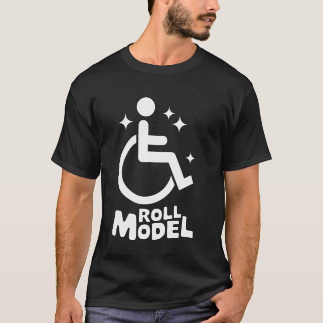 Rollstuhl Behinderten Rollenmodell T-Shirt (Vorderseite)
