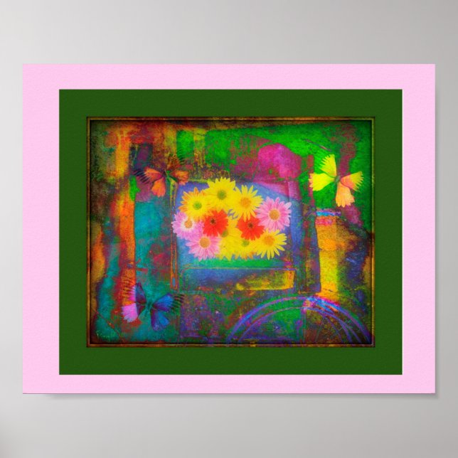 "Rollstuhl-Blume Poster (Vorne)