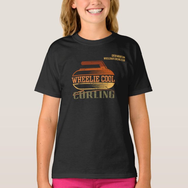 Rollstuhl Curling School Club Mannschaftsliga Name T-Shirt (Vorderseite)