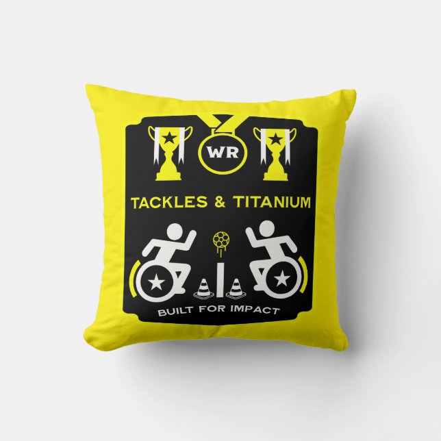 Rollstuhl Murderball Sportswear Kissen (Vorderseite)