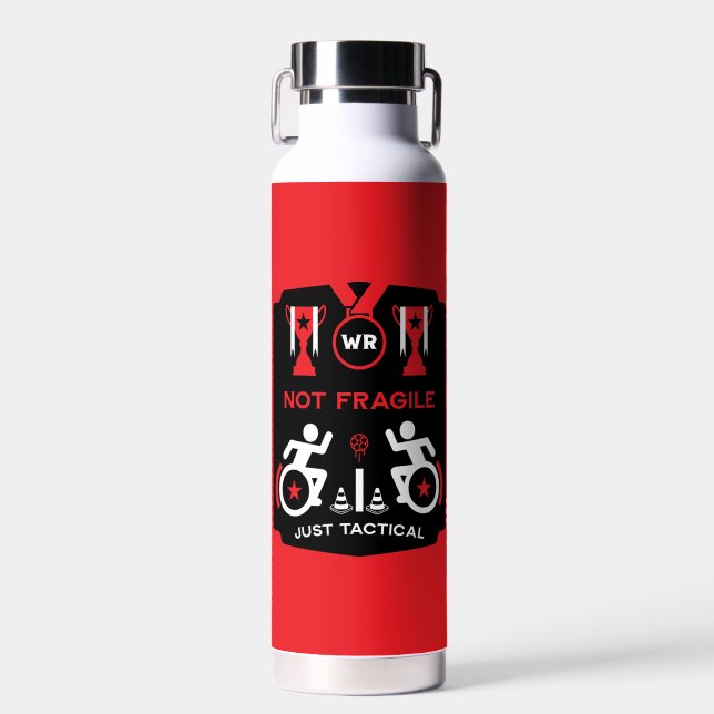 Rollstuhl Murderball Sportswear Trinkflasche (Vorne)