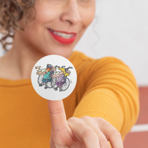 Rollstuhl-Rennen-Aufkleber Runder Aufkleber