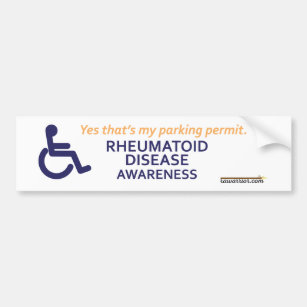 Rollstuhl-rheumatische Krankheit Autoaufkleber