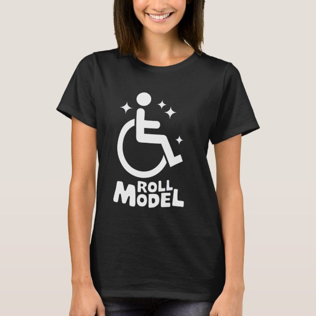 Rollstuhl Rollmodell T-Shirt (Vorderseite)