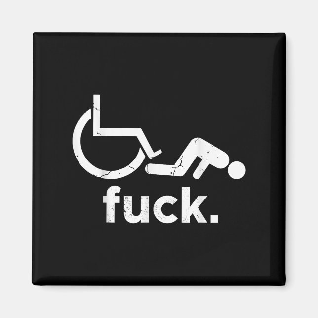 Rollstuhl Spaß Behinderung Funny Meme - Rollchai Magnet (Vorne)