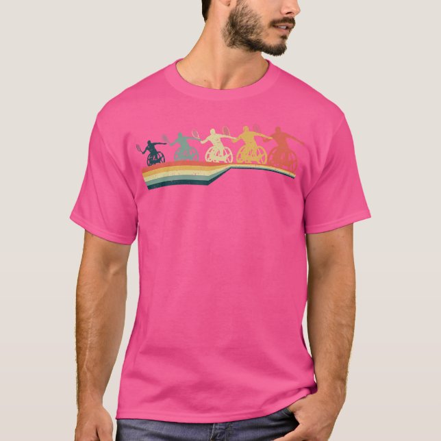 Rollstuhl Tennis Funny T-Shirt (Vorderseite)