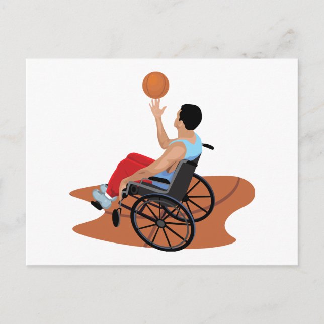 Rollstuhlbasketball Postkarte (Vorderseite)