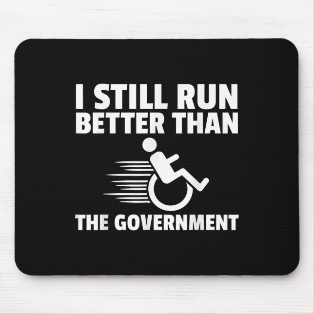 Rollstuhlbehinderung Gaben Funny Handicap Mousepad (Vorne)